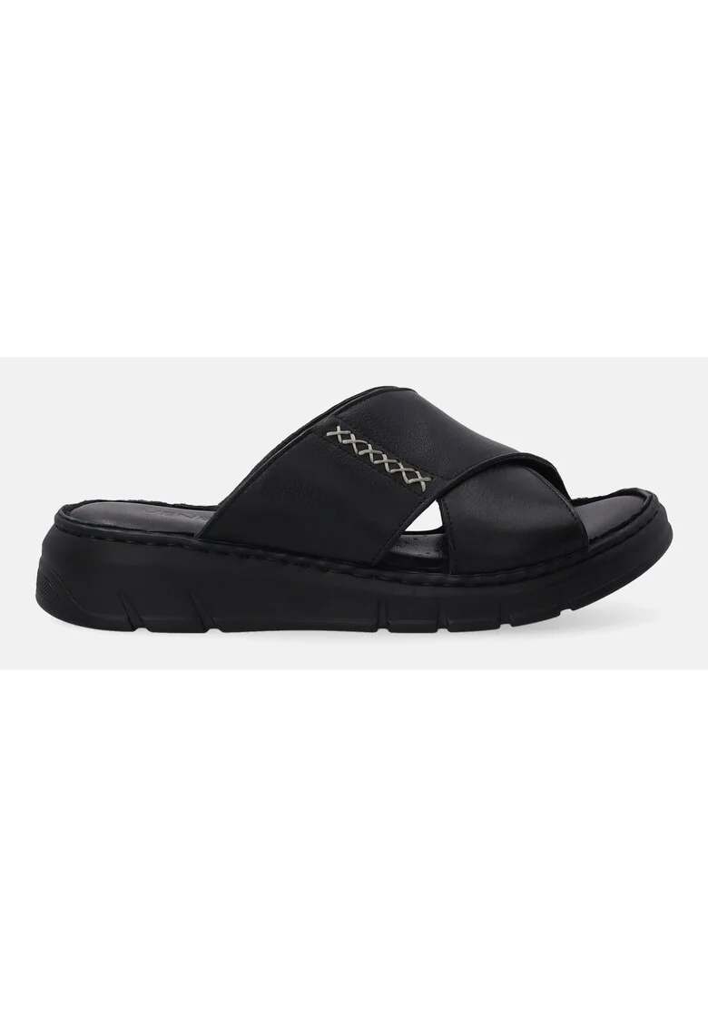 Papuci demiwedge din piele