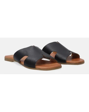 Papuci din piele flatform