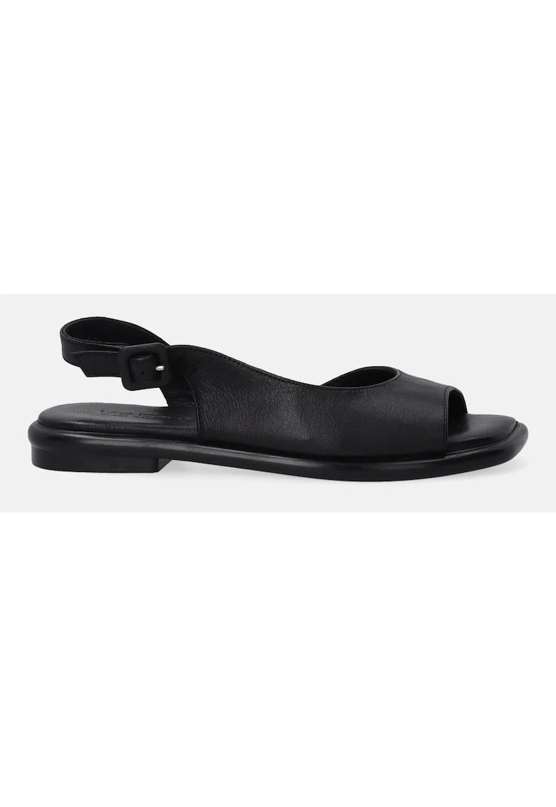 Sandale de piele cu varf patrat