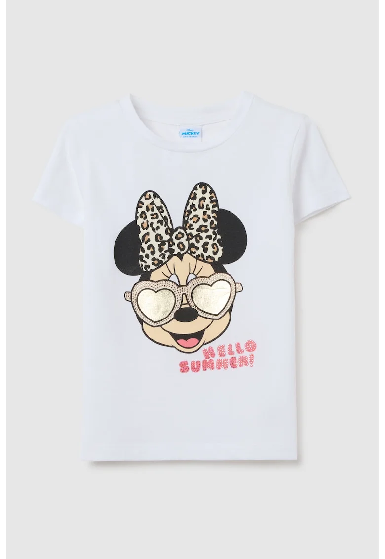 Tricou cu imprimeu Minnie Mouse, Negru/Maro