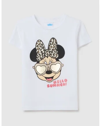 Tricou cu imprimeu Minnie Mouse, Negru/Maro