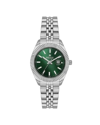 Ceas dama  WWL1115B06, clasic, verde, otel, 32x9mm, 5 ATM