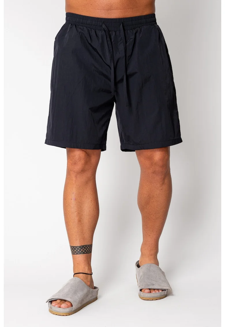 Pantaloni scurti din fas Black 17109, Negru