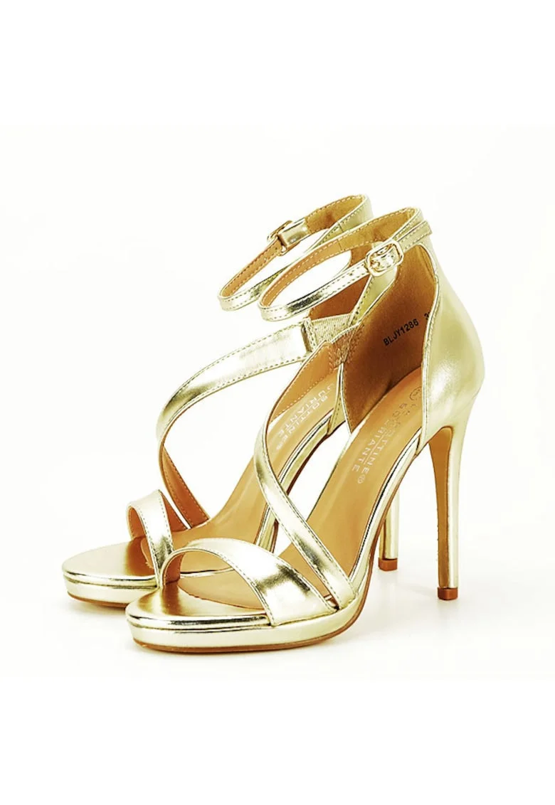 Sandale aurii elegante BLJY1286 128 11016, Auriu