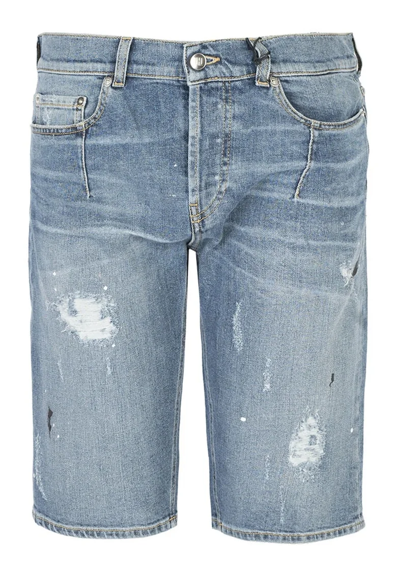 Pantaloni scurti din denim cu aspect deteriorat,