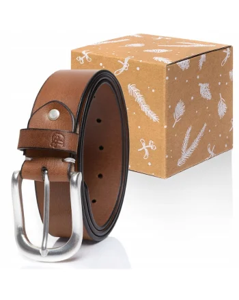 Curea Din Piele,  Tm0174H51, 100% Piele Naturala, Marime: 80, Latime: 4 Cm, Culoare: Maro