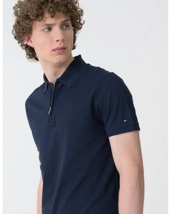 Tricou polo regular fit, Bleumarin