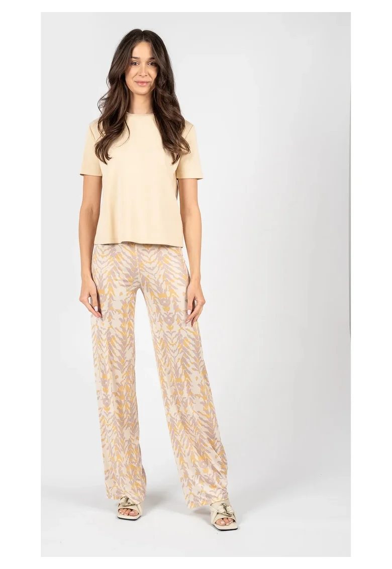 Pantaloni evazati cu imprimeu, W34-L32