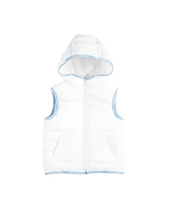 Vesta cu margine Bleu  - Flexible, Alb, pentru baietei, Alb