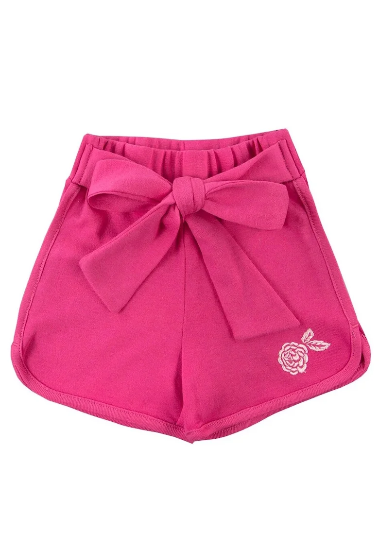 Pantaloni scurti cu funda in talie,  - Peony, Roz, pentru fetite, Roz