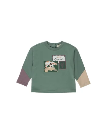 Bluza subtire cu maneca lunga,  - Discovery, Verde Mint, pentru baietei, Verde menta