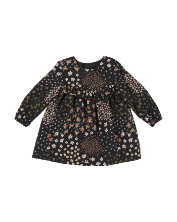 Rochie cu model floral  - Blossoms, Negru, pentru fetite, Negru