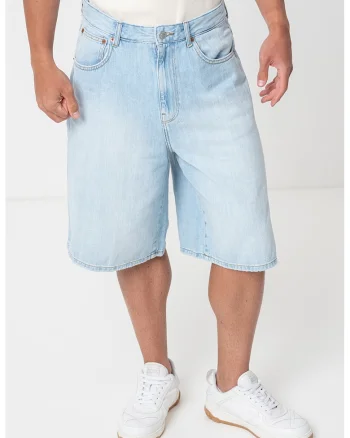 Bermude relaxed fit din denim, Albastru deschis