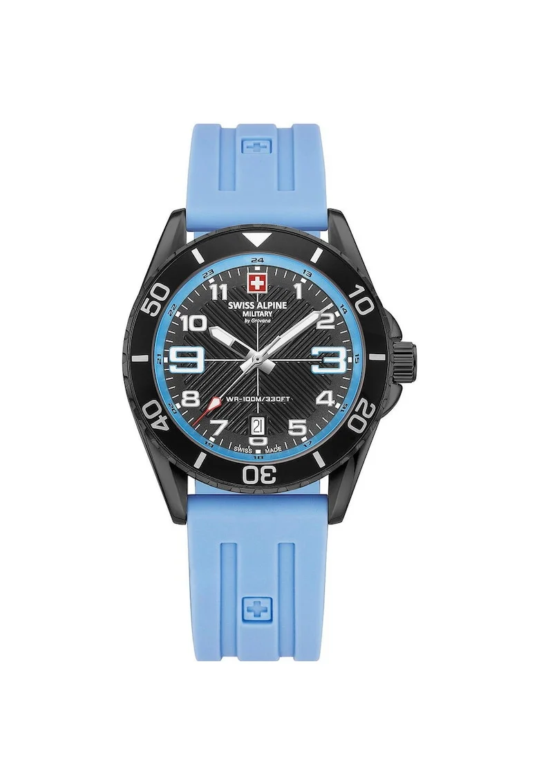 Ceas barbatesc Swiss Military 7029 Quartz, 42mm, 10ATM, Negru
