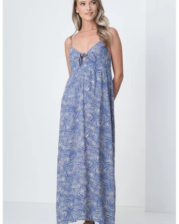 Rochie maxi evazata, Albastru lavanda