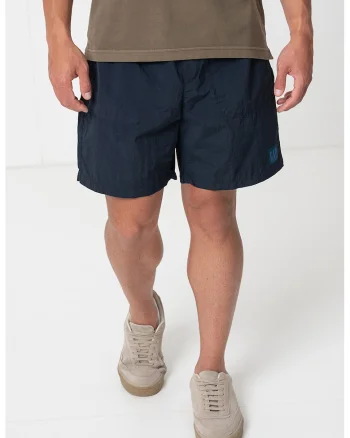 Pantaloni scurti cu talie elastica, Bleumarin