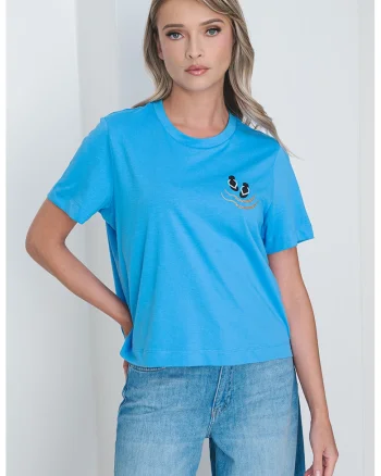 Tricou lejer de bumbac organic, Turcoaz