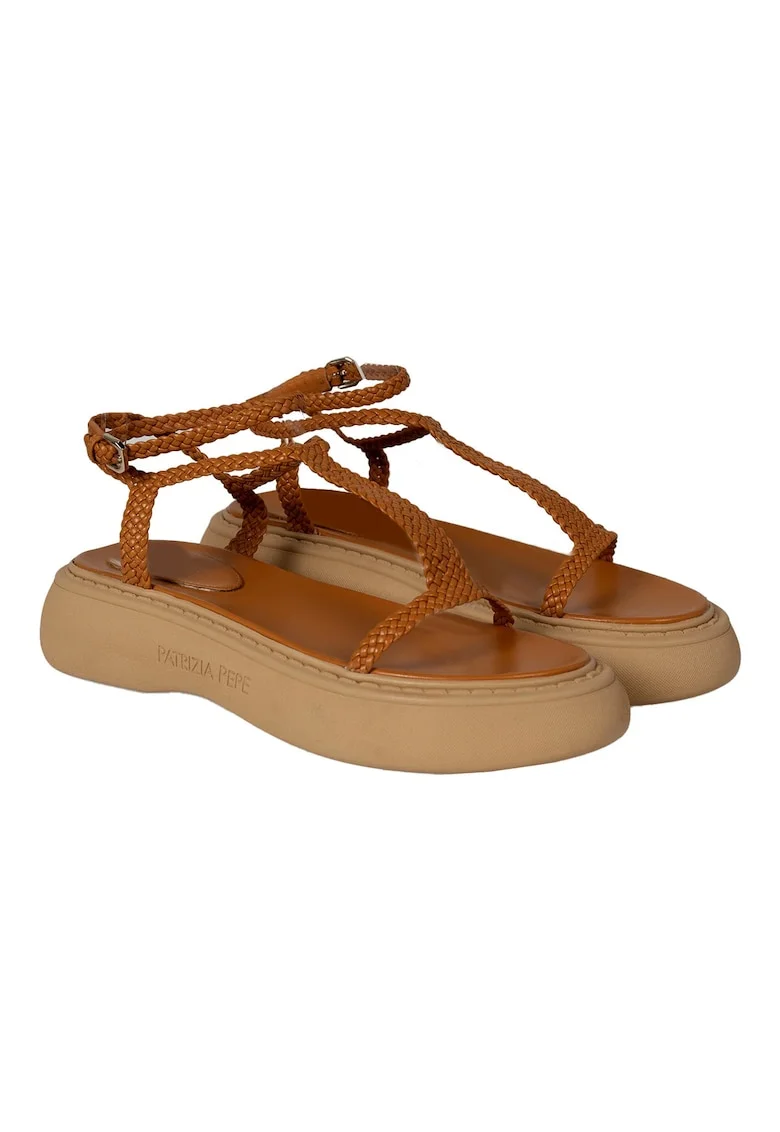 Sandale cu model impletit,