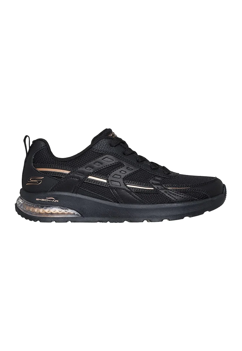 Pantofi sport Bobs Vision Air cu insertii de piele ecologica, Auriu/Negru