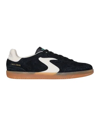Pantofi sport low-cut Hotshot Azir de piele intoarsa, Negru/Crem