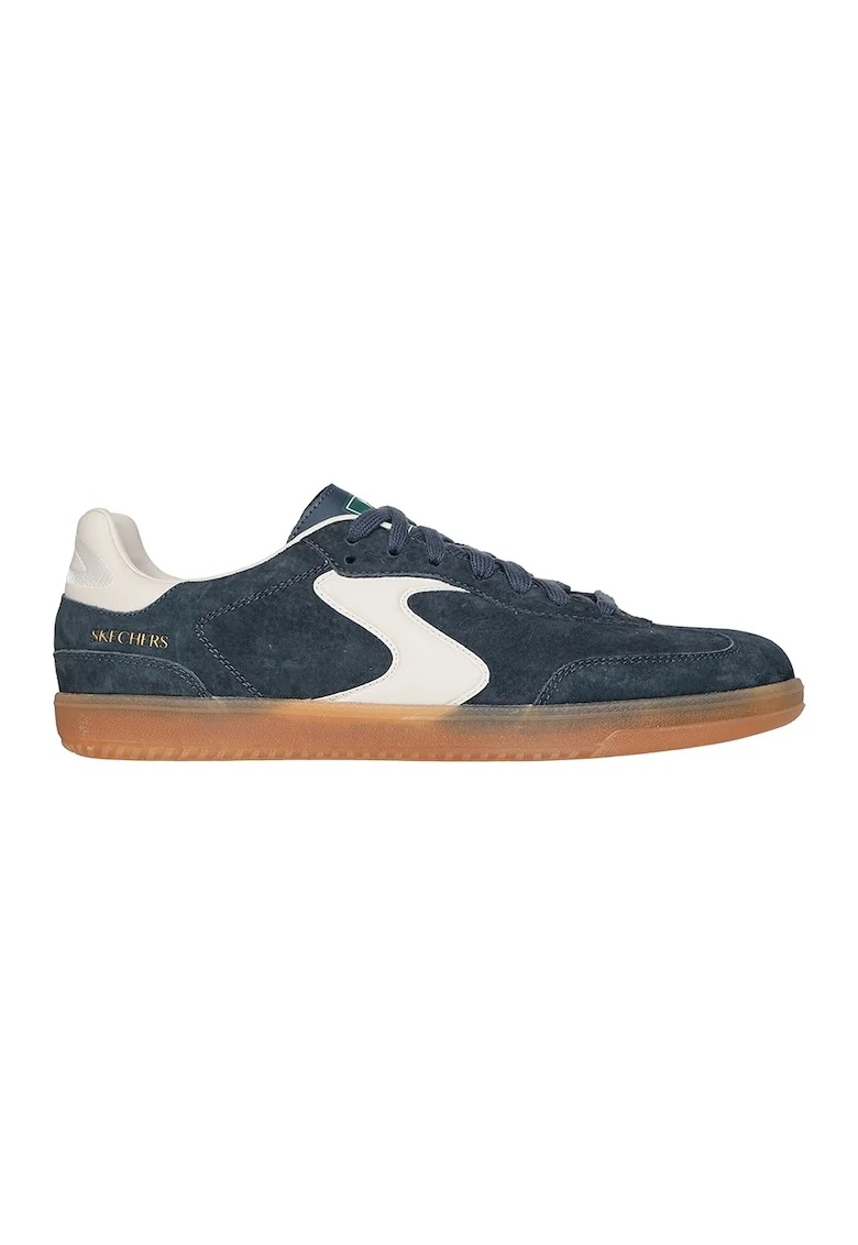 Pantofi sport low-cut Hotshot Azir de piele intoarsa, Albastru inchis/Crem