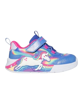 Pantofi sport Unicorn Chaser cu LED-uri, Roz deschis/Albastru deschis