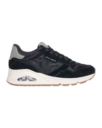 Pantofi sport din piele intoarsa cu garnituri din plasa Uno-vintage Dayz, Gri deschis/Negru stins/Bleumarin
