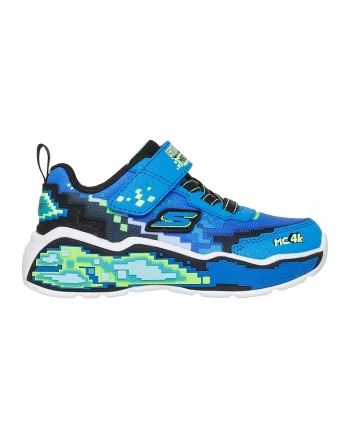 Pantofi sport Mega Scene cu velcro, Albastru royal/Verde deschis