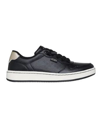 Pantofi sport Cute Court-Luxe Kicks din piele ecologica, Auriu/Negru