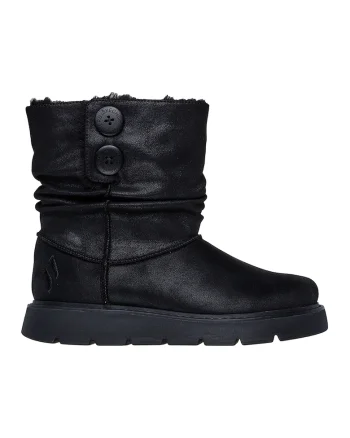 Cizme mid-calf din piele ecologica Keep Sakes Lite Freezing Low, Negru