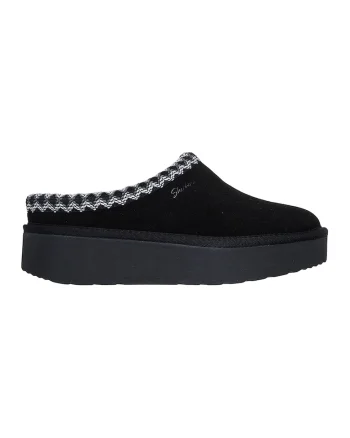 Saboti din piele intoarsa Keep Cozy, Negru
