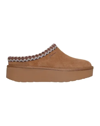 Saboti din piele intoarsa Keep Cozy, Caramel