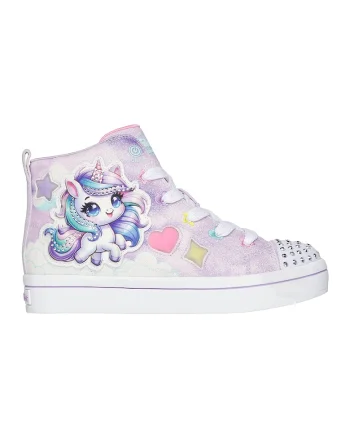 Tenisi mid-high cu lumini led Twinkle Toes Twi-Lites 2.0, Albastru lavanda/Lila