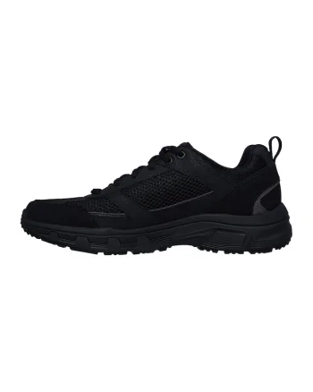 Pantofi sport cu insertii din piele Oak Canyon, Negru