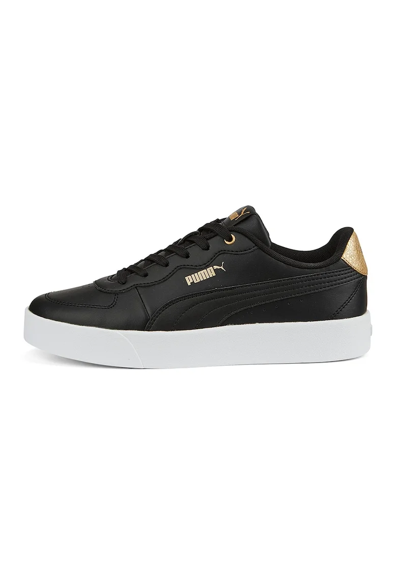 Pantofi sport de piele ecologica cu aspect deteriorat Skye Clean, Auriu/Negru