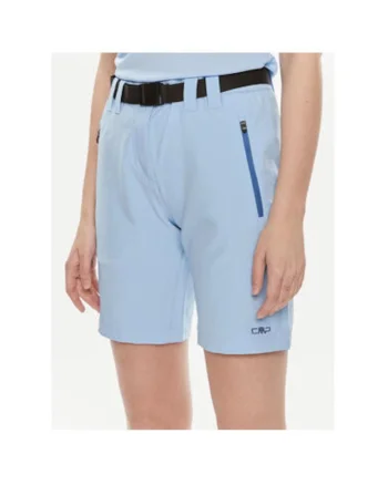 Pantaloni dama,  443092, Albastru celest, Poliester,