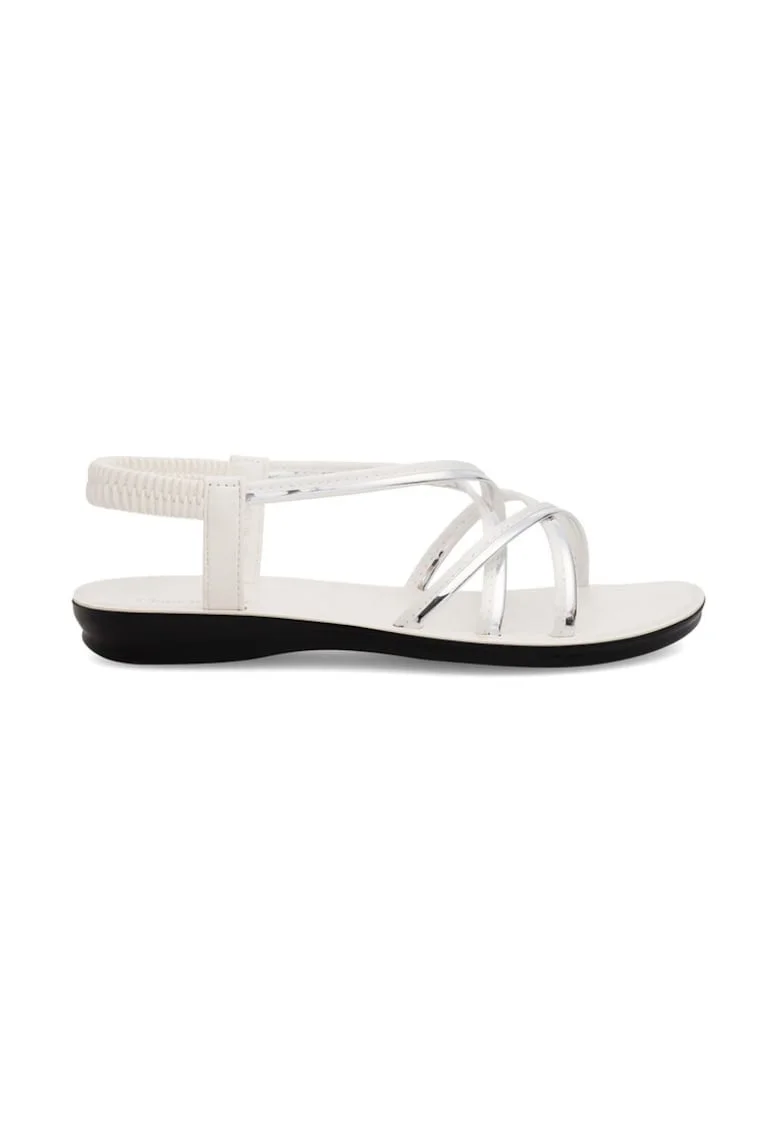 Sandale dama,  590559, Sintetic, Alb,