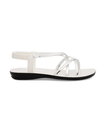 Sandale dama,  590559, Sintetic, Alb,