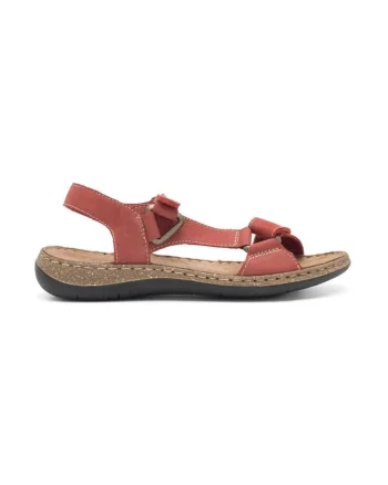Sandale dama,  590559, Piele naturala, Rosu,