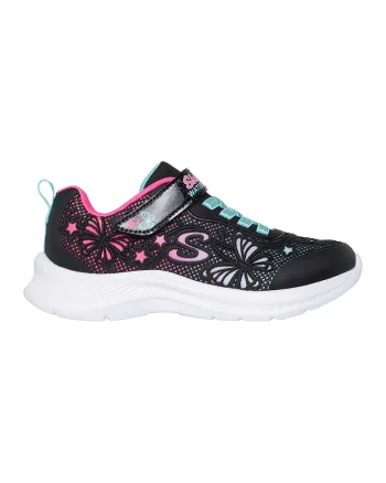 Pantofi sport Jumpsters 2.0 cu velcro si finisaj rezistent la apa, Negru/Fucsia/Albastru glaciar