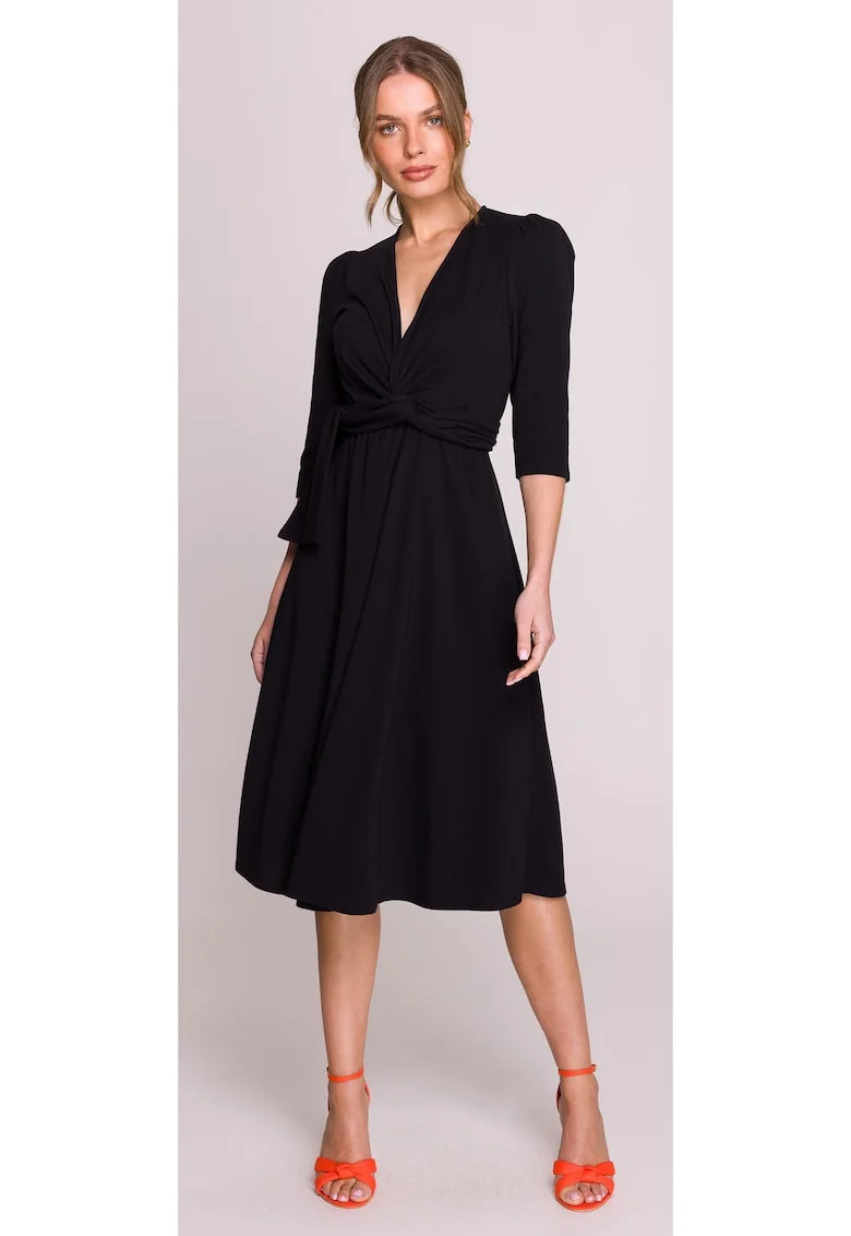 Rochie cu impletitura,, Negru