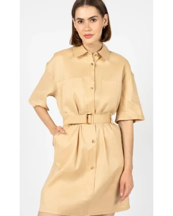 Rochie-camasa din amestec de in,