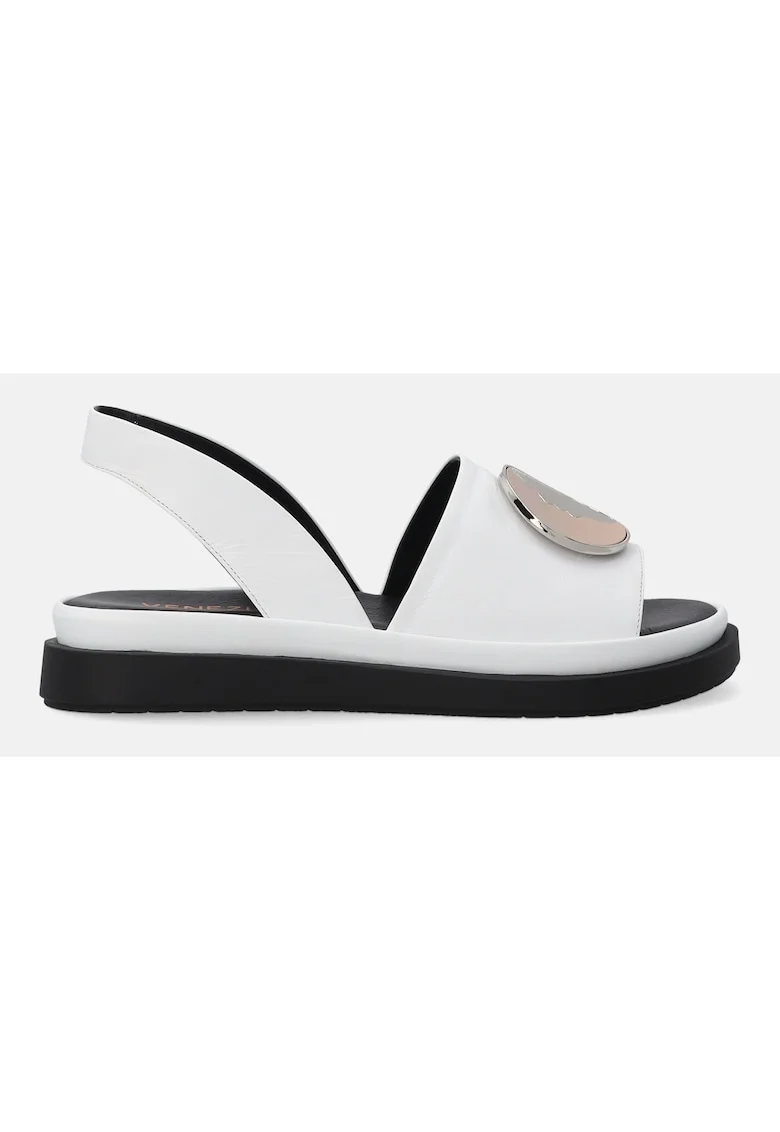 Sandale slingback din piele