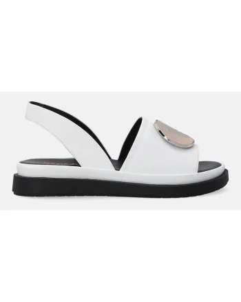 Sandale slingback din piele