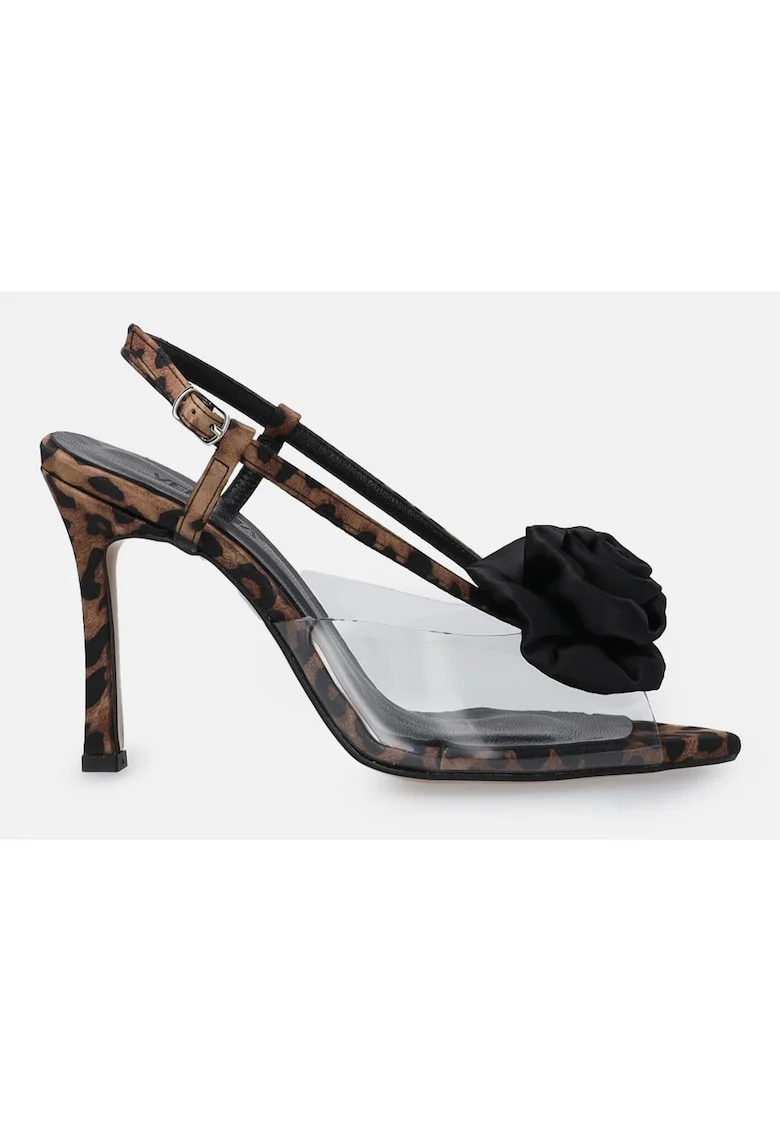 Pantofi cu toc si animal print