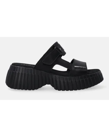 Papuci cu velcro din piele naturala