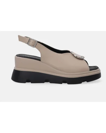 Sandale wedge cu catarama