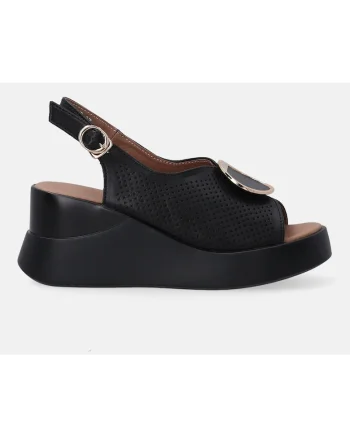Sandale wedge cu perforatii