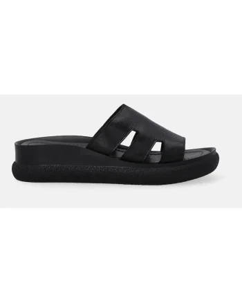Papuci din piele naturala wedge