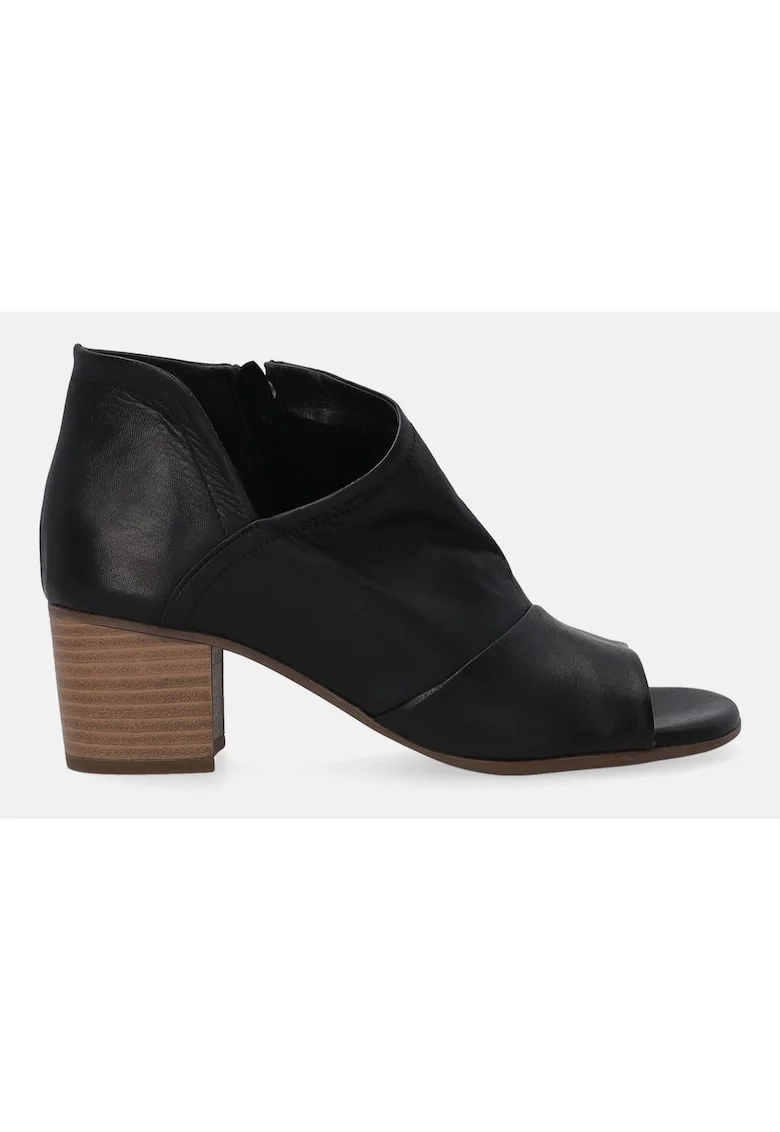Sandale de piele cu varf decupat